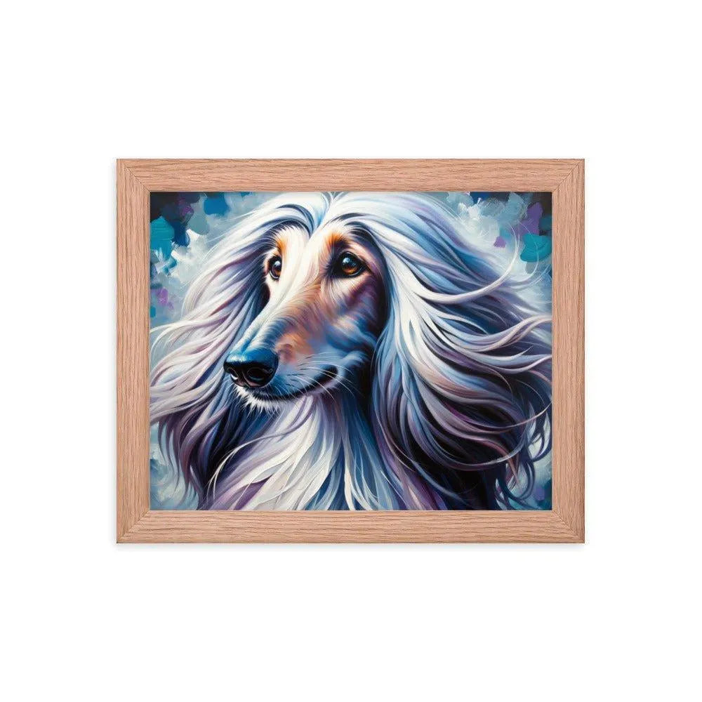 Afghan Hound Whimsical Dreamy Illustration Framed Poster - Oh Posters