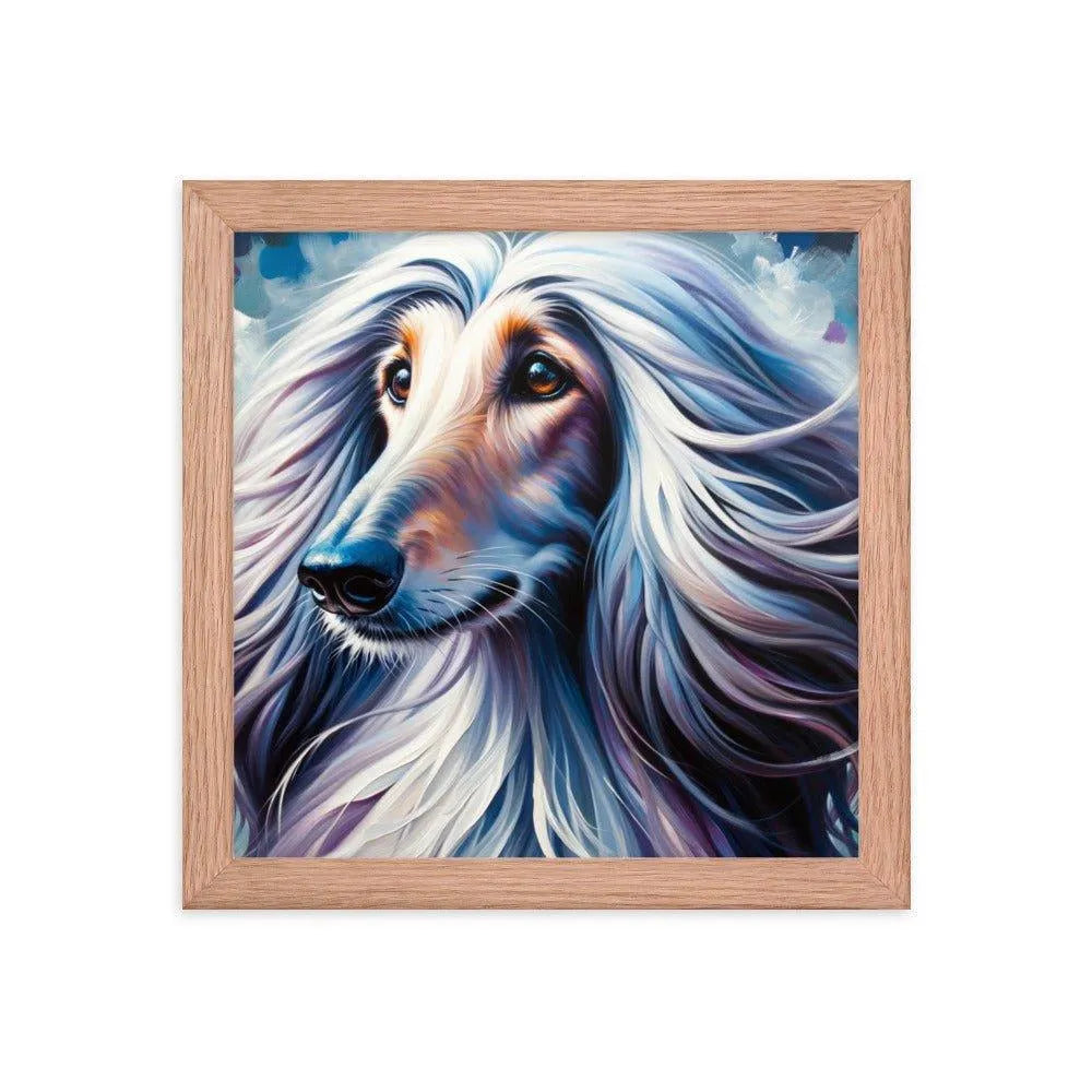 Afghan Hound Whimsical Dreamy Illustration Framed Poster - Oh Posters