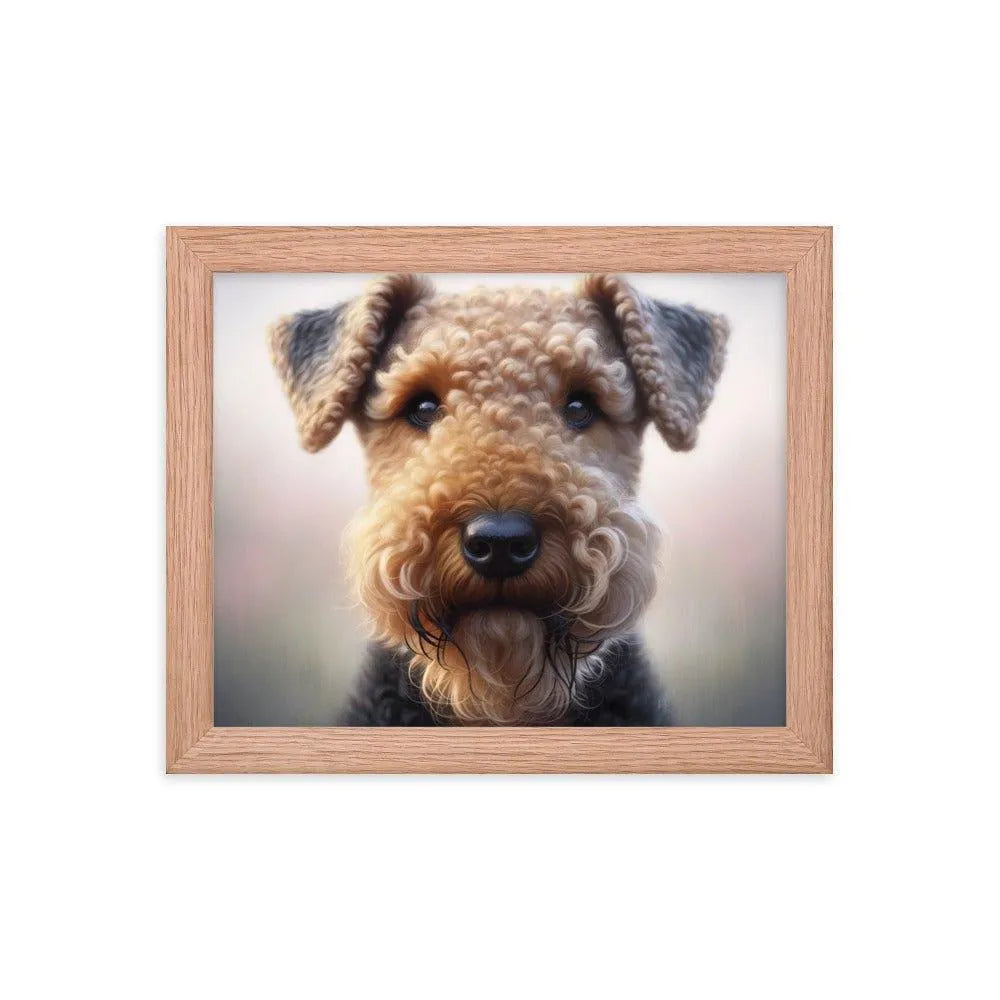 Airedale Terrier Expressive Face Digital Art Framed Poster - Oh Posters