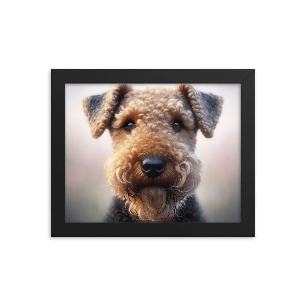 Airedale Terrier Expressive Face Digital Art Framed Poster - Oh Posters