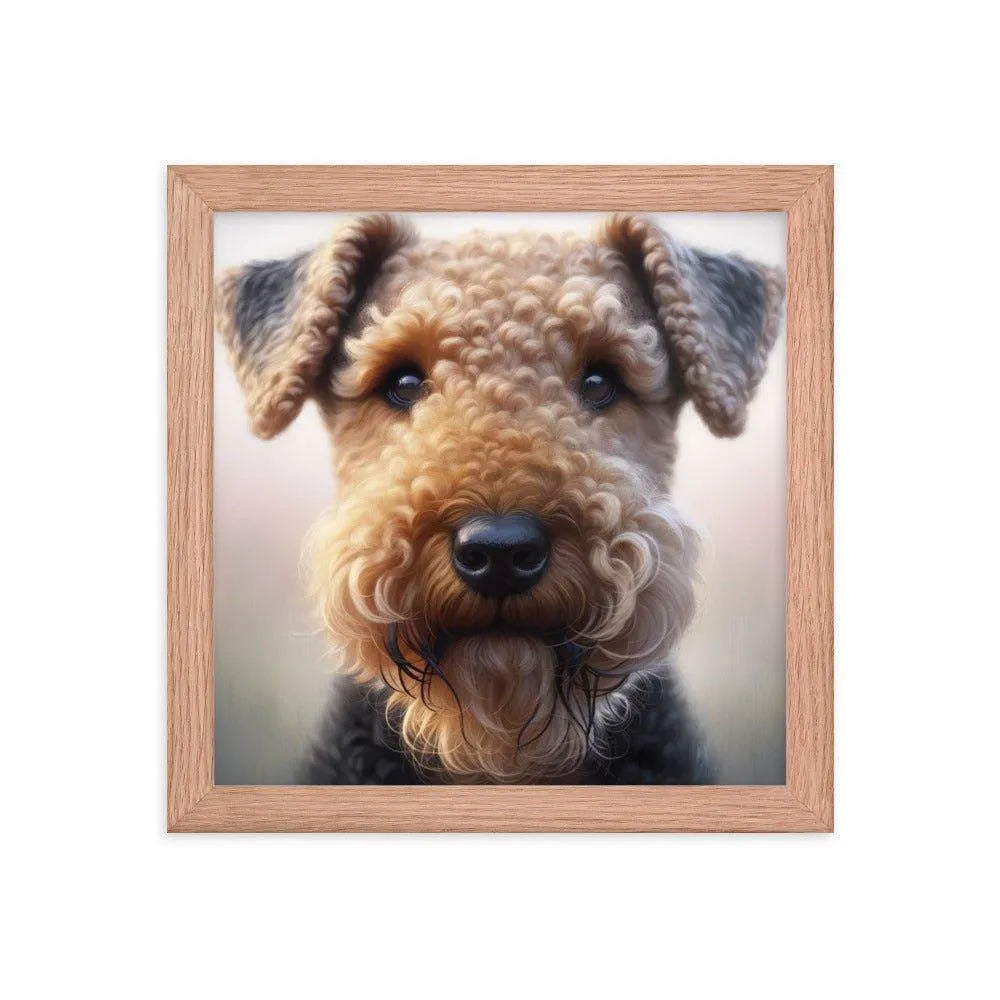 Airedale Terrier Expressive Face Digital Art Framed Poster - Oh Posters