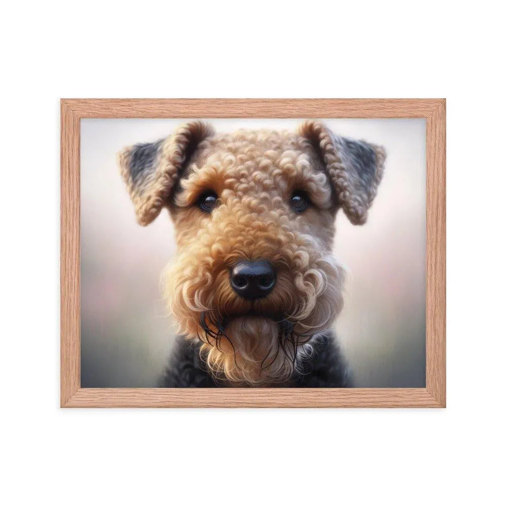 Airedale Terrier Expressive Face Digital Art Framed Poster - Oh Posters