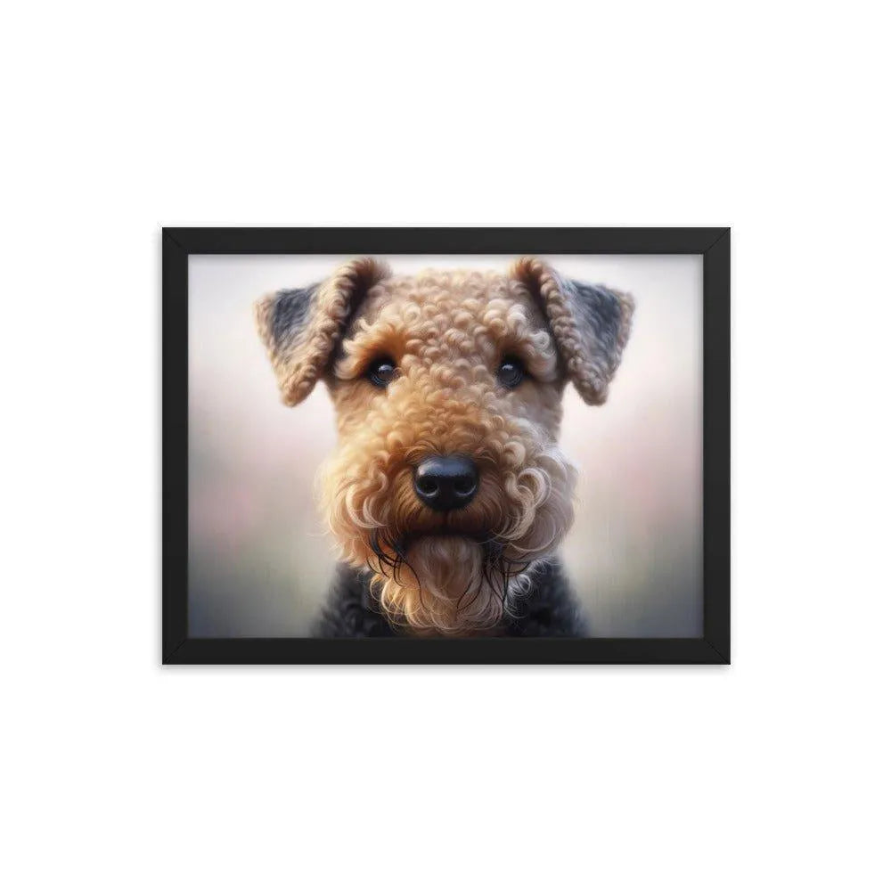 Airedale Terrier Expressive Face Digital Art Framed Poster - Oh Posters