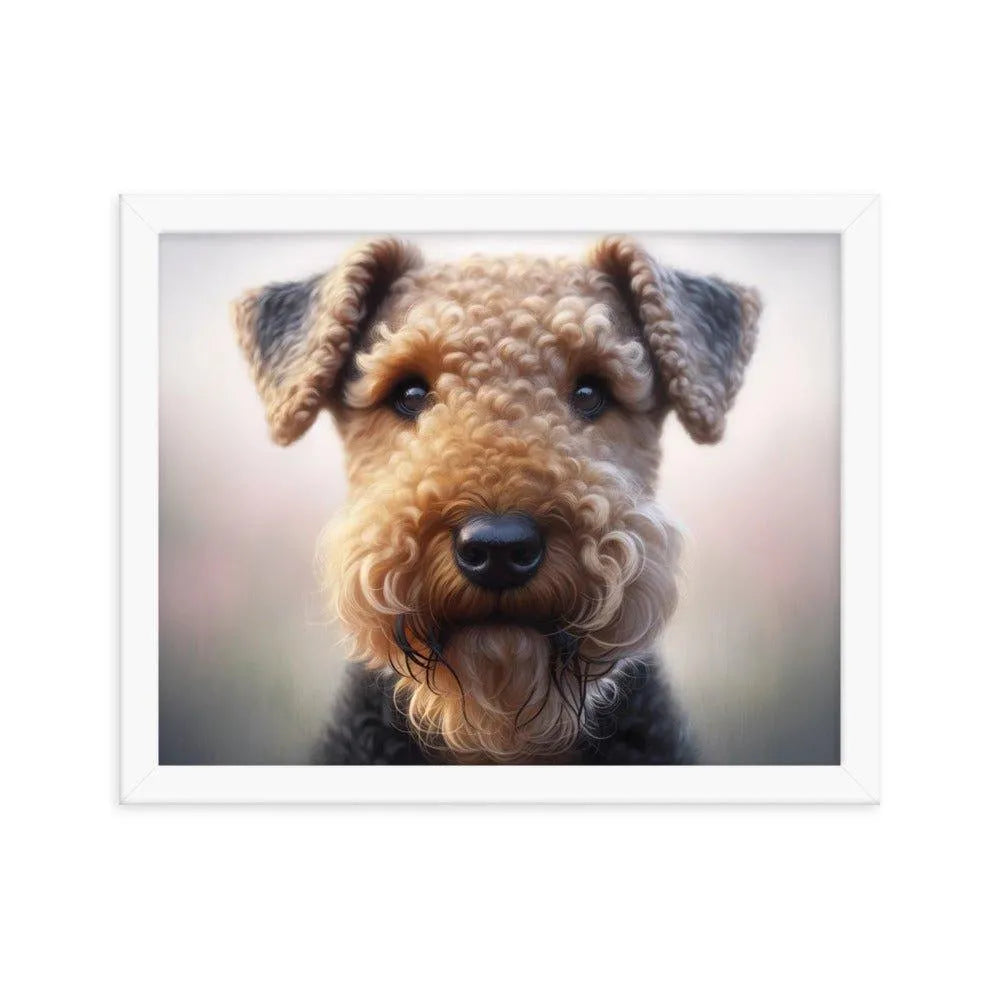 Airedale Terrier Expressive Face Digital Art Framed Poster - Oh Posters