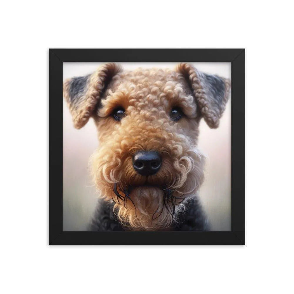 Airedale Terrier Expressive Face Digital Art Framed Poster - Oh Posters