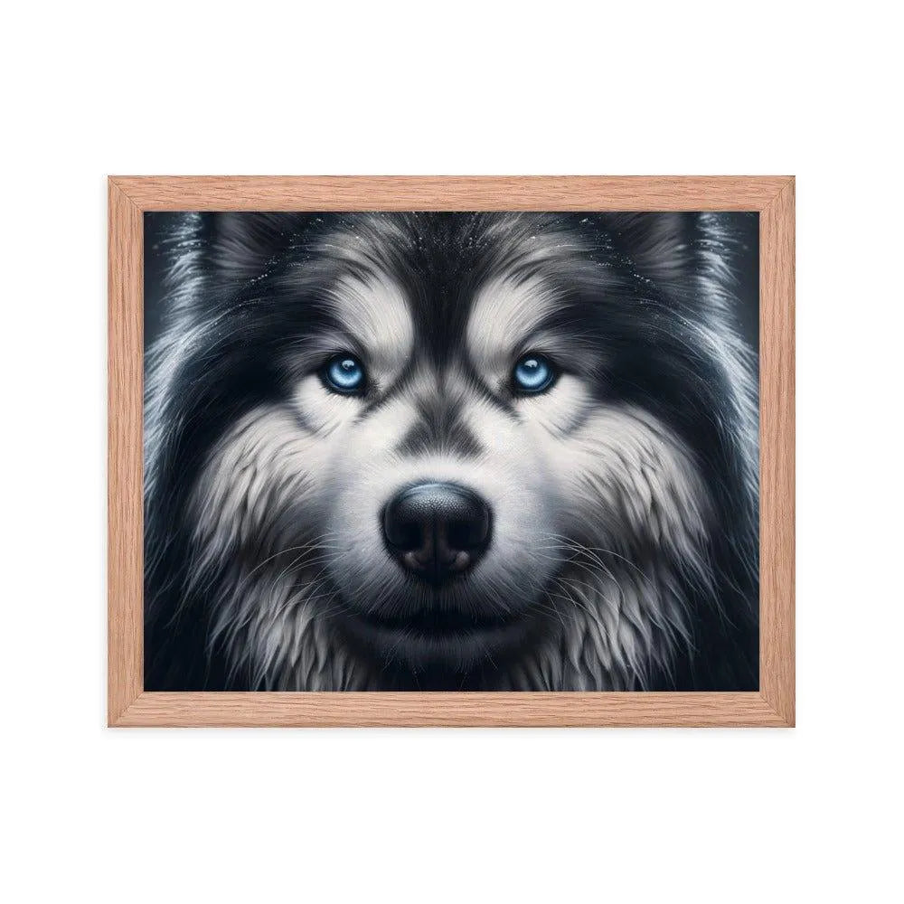 Alaskan Malamute Close-Up Framed Poster - Oh Posters