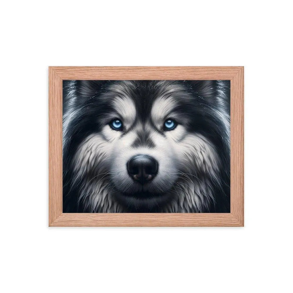 Alaskan Malamute Close-Up Framed Poster - Oh Posters