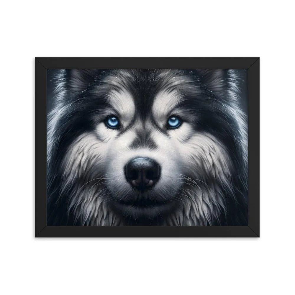 Alaskan Malamute Close-Up Framed Poster - Oh Posters