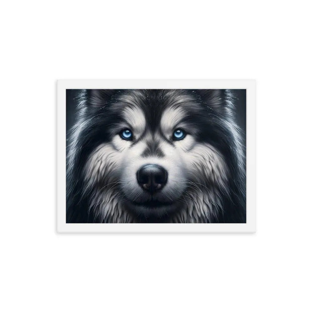 Alaskan Malamute Close-Up Framed Poster - Oh Posters