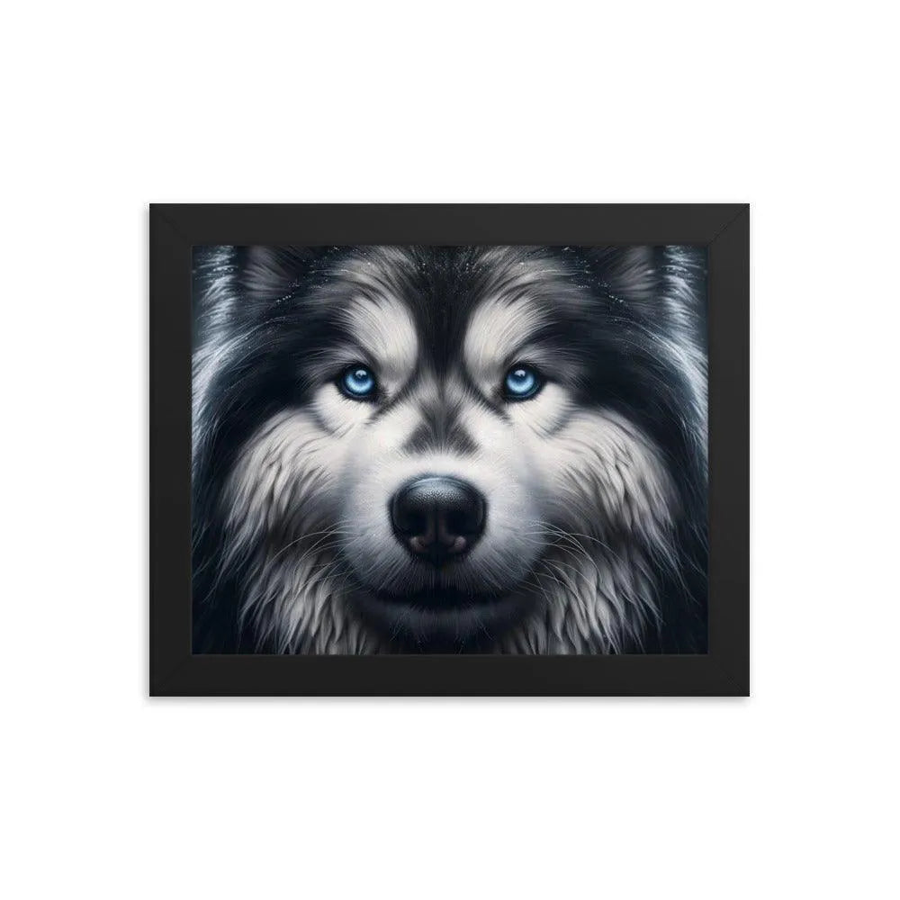 Alaskan Malamute Close-Up Framed Poster - Oh Posters