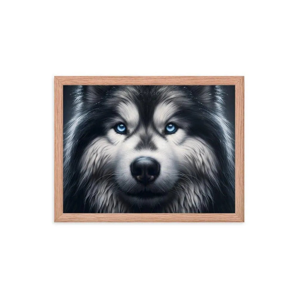 Alaskan Malamute Close-Up Framed Poster - Oh Posters