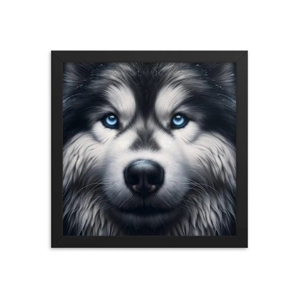 Alaskan Malamute Close-Up Framed Poster - Oh Posters