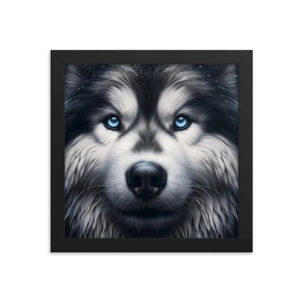 Alaskan Malamute Close-Up Framed Poster - Oh Posters