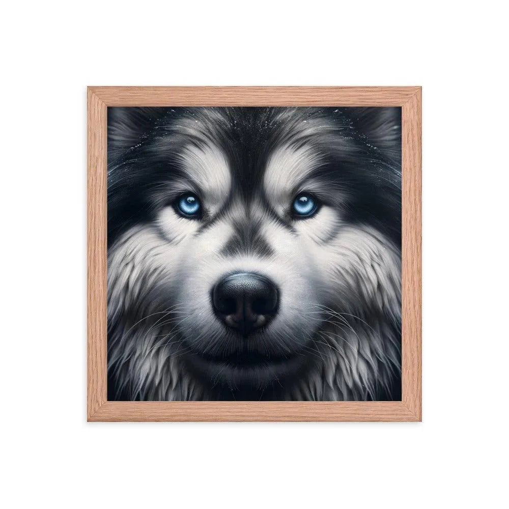 Alaskan Malamute Close-Up Framed Poster - Oh Posters