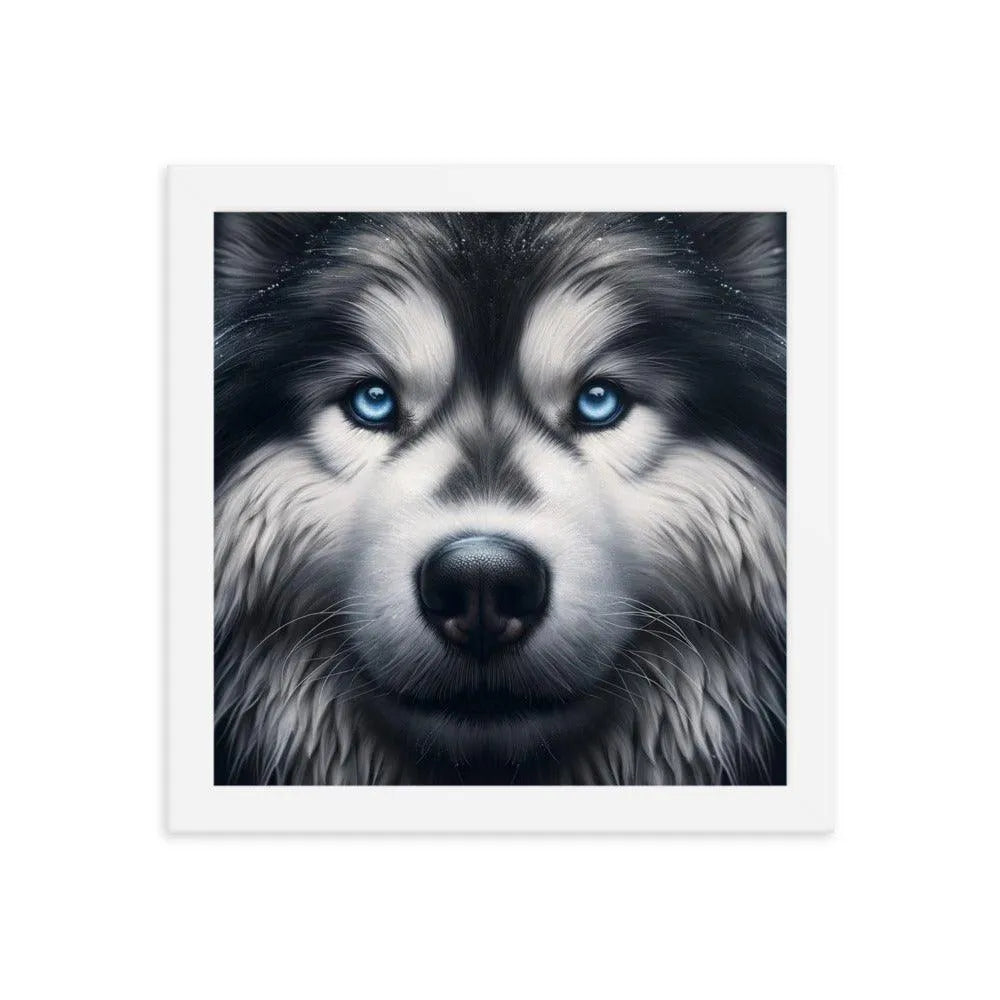 Alaskan Malamute Close-Up Framed Poster - Oh Posters