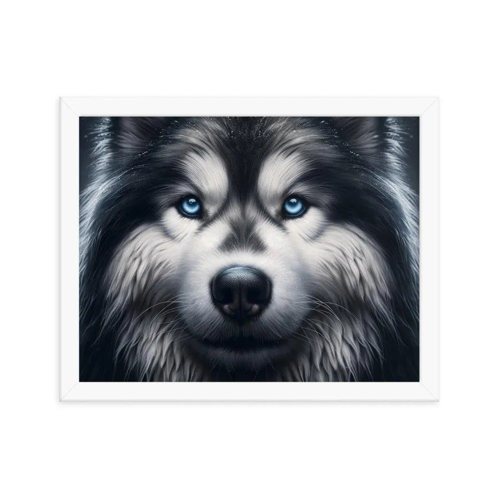 Alaskan Malamute Close-Up Framed Poster - Oh Posters