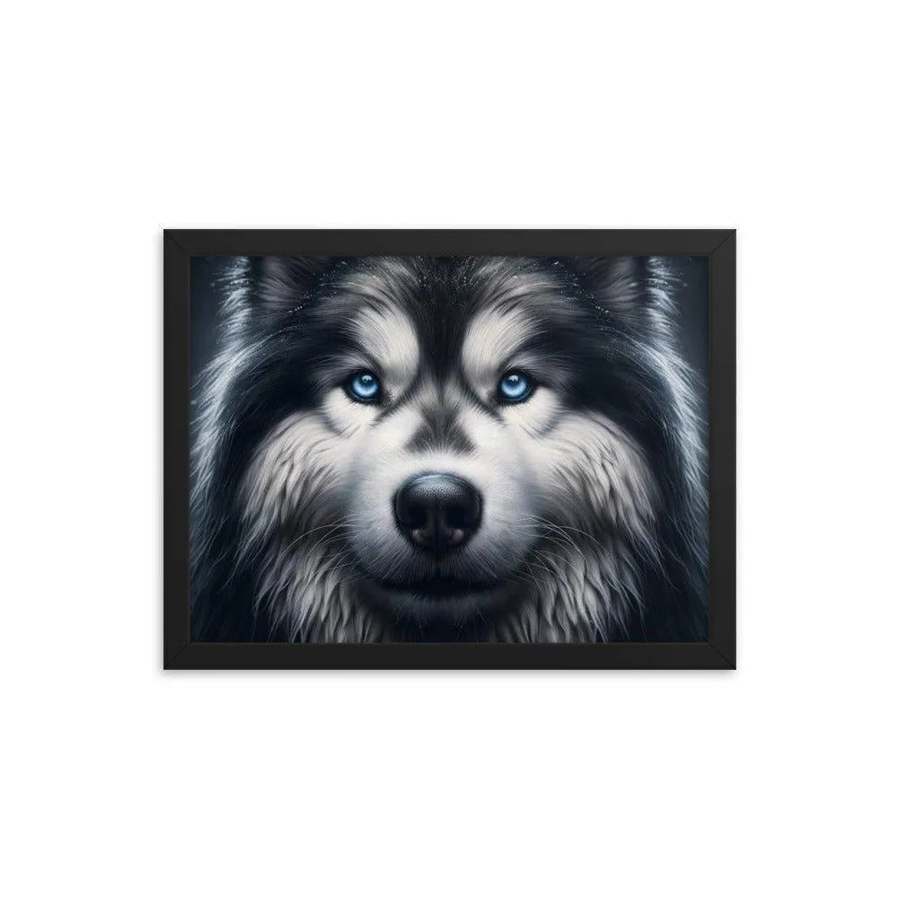 Alaskan Malamute Close-Up Framed Poster - Oh Posters