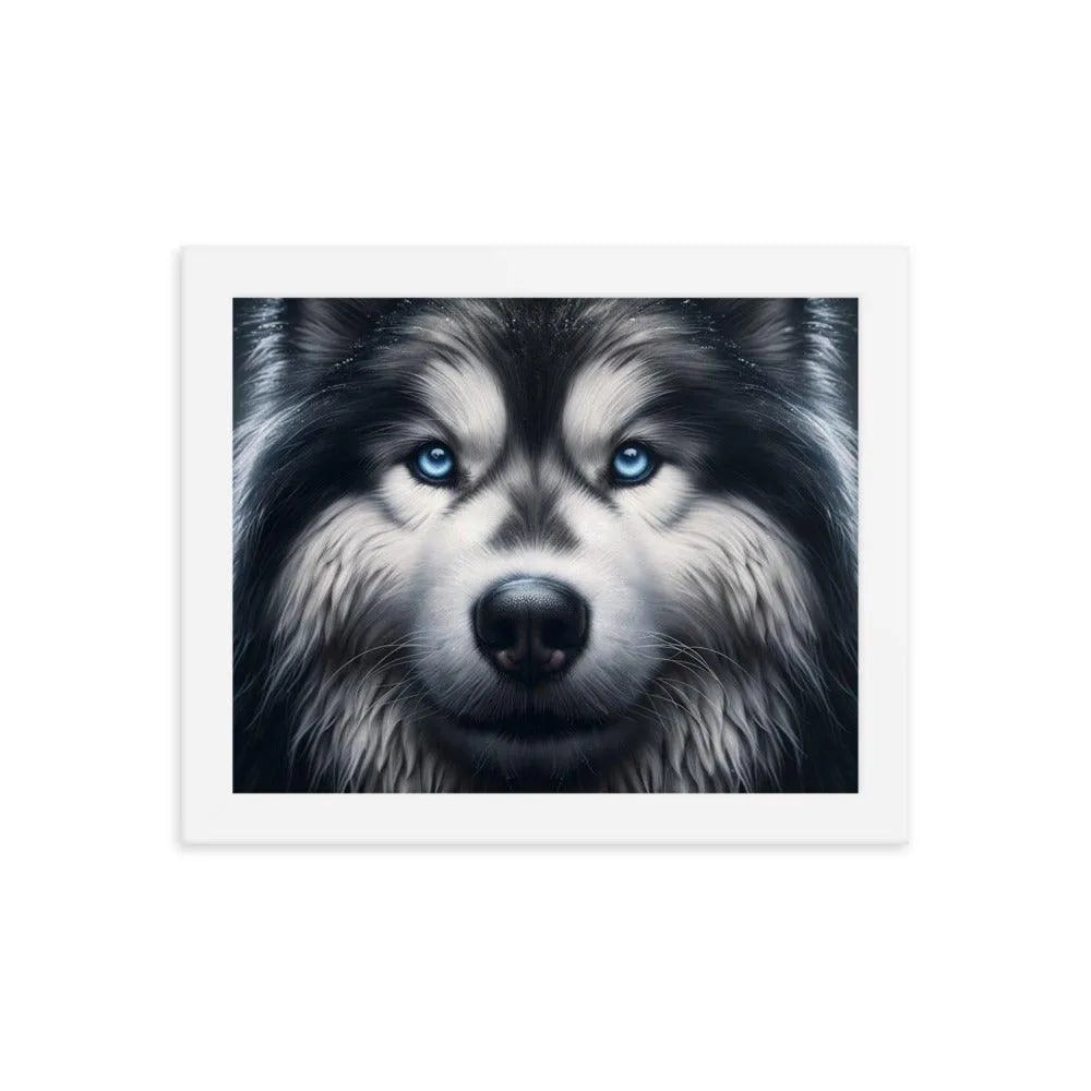 Alaskan Malamute Close-Up Framed Poster - Oh Posters