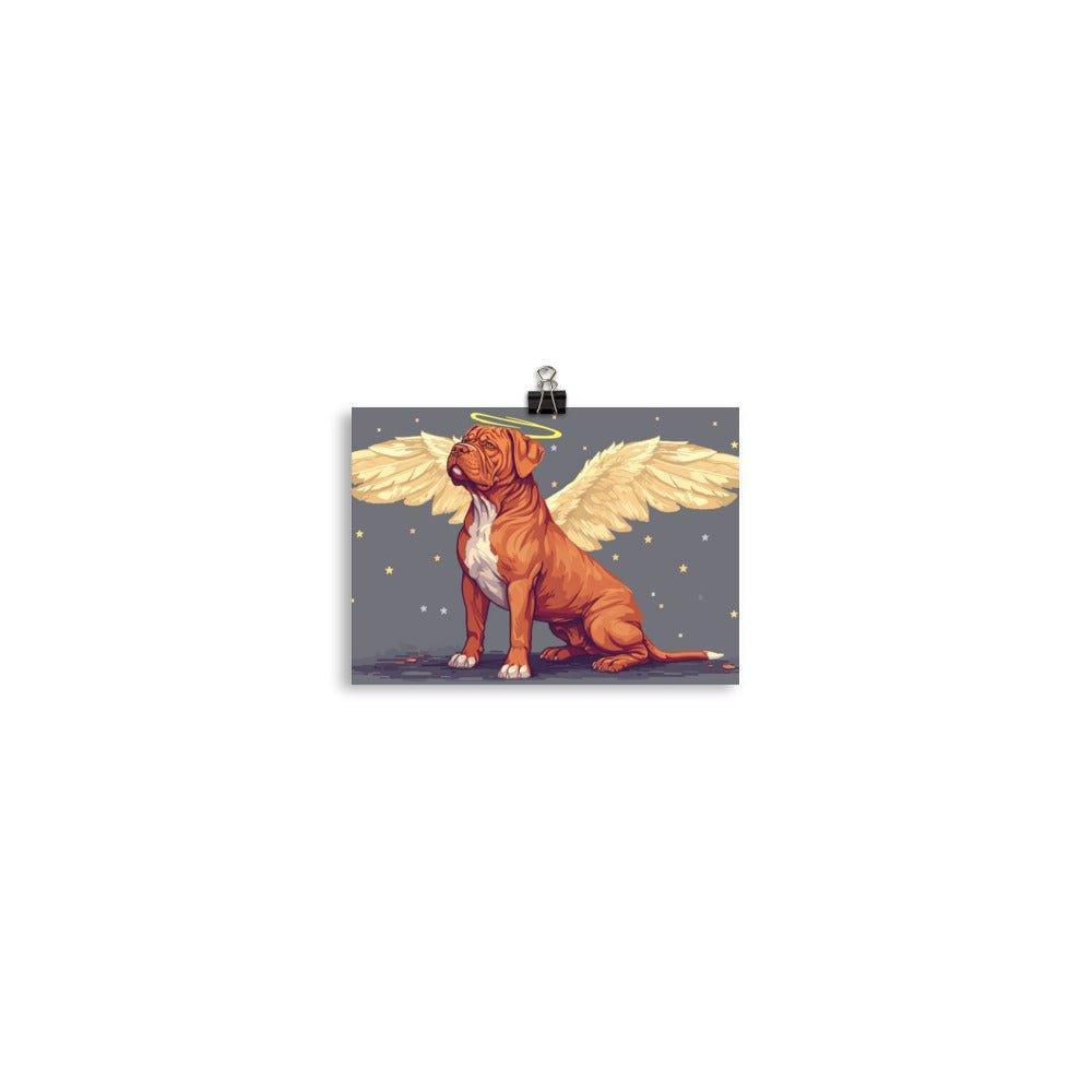 Angelic Dogue de Bordeaux Cartoon Style Poster - Oh Posters