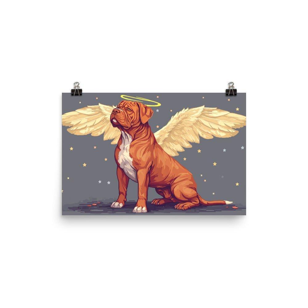 Angelic Dogue de Bordeaux Cartoon Style Poster - Oh Posters