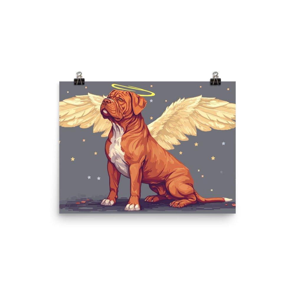 Angelic Dogue de Bordeaux Cartoon Style Poster - Oh Posters