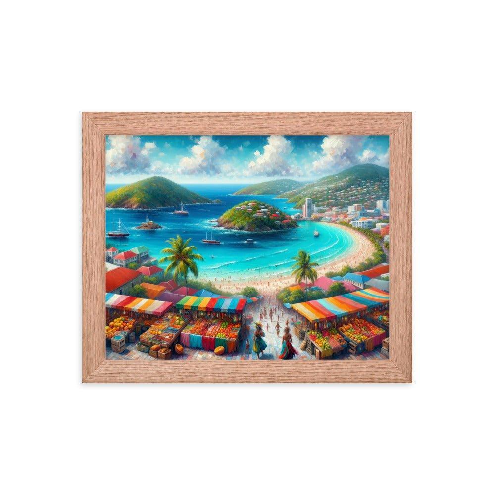 Antigua and Barbuda Island Beauty and Cultural Tapestry Panoramic Art Framed Poster - Oh Posters