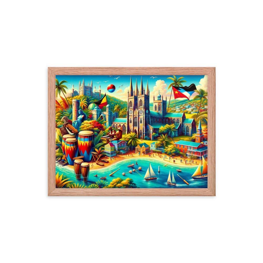 Antigua and Barbuda Tropical Paradise Art Framed Poster - Oh Posters