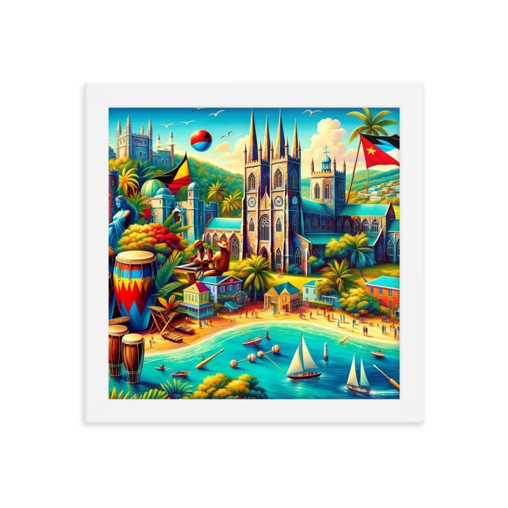 Antigua and Barbuda Tropical Paradise Art Framed Poster - Oh Posters