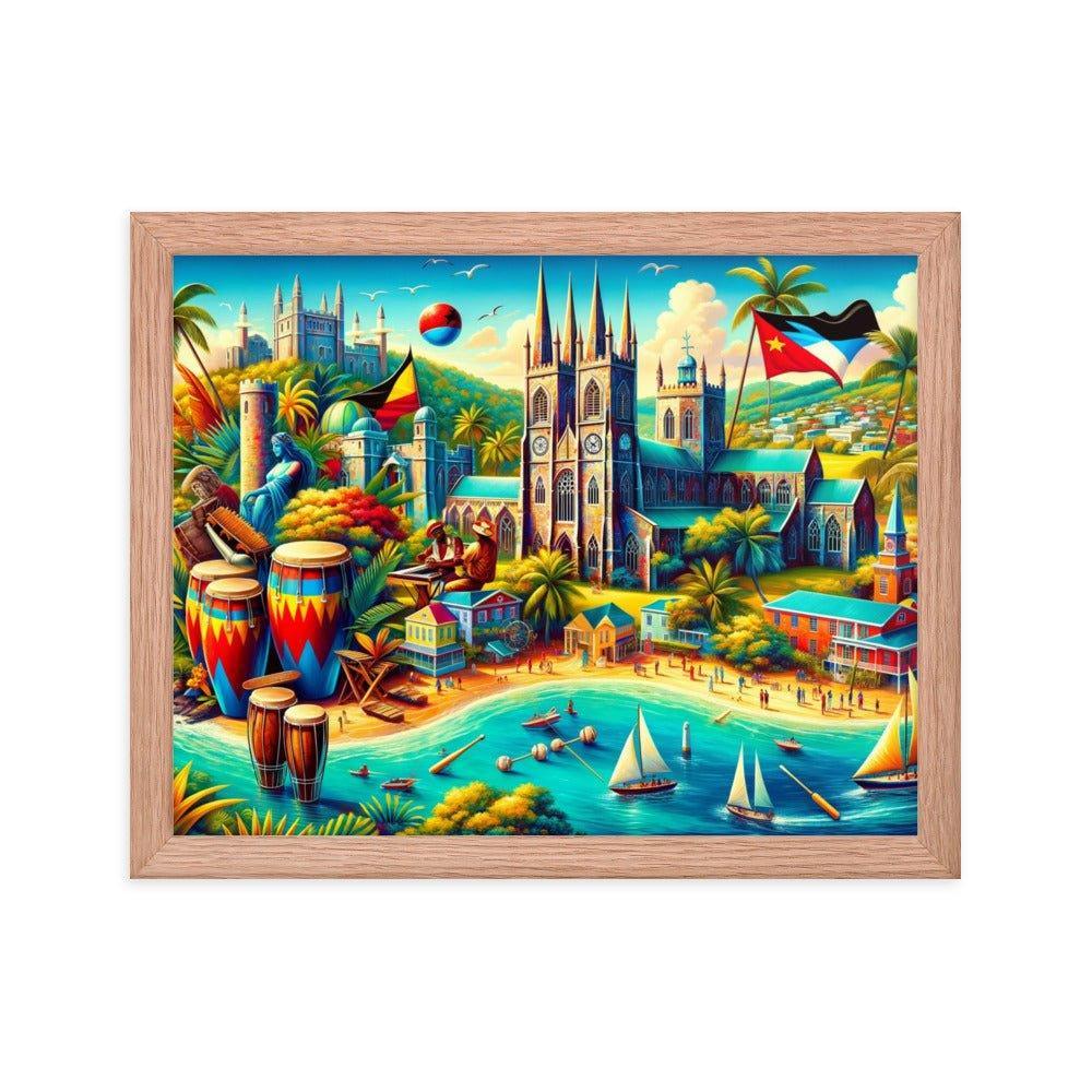 Antigua and Barbuda Tropical Paradise Art Framed Poster - Oh Posters