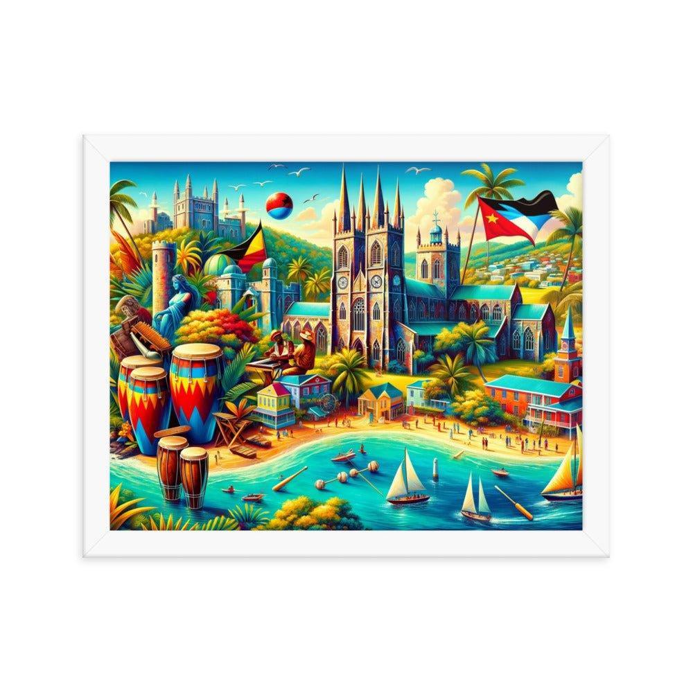 Antigua and Barbuda Tropical Paradise Art Framed Poster - Oh Posters