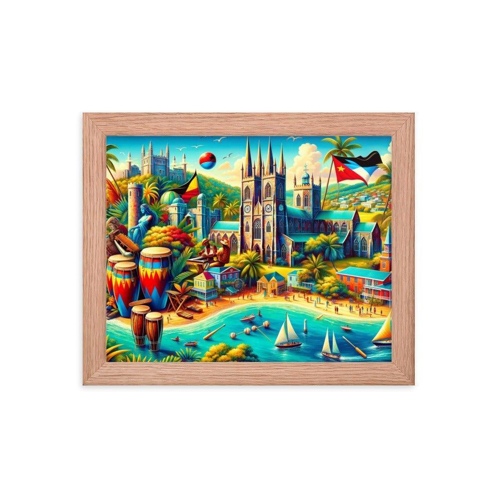 Antigua and Barbuda Tropical Paradise Art Framed Poster - Oh Posters