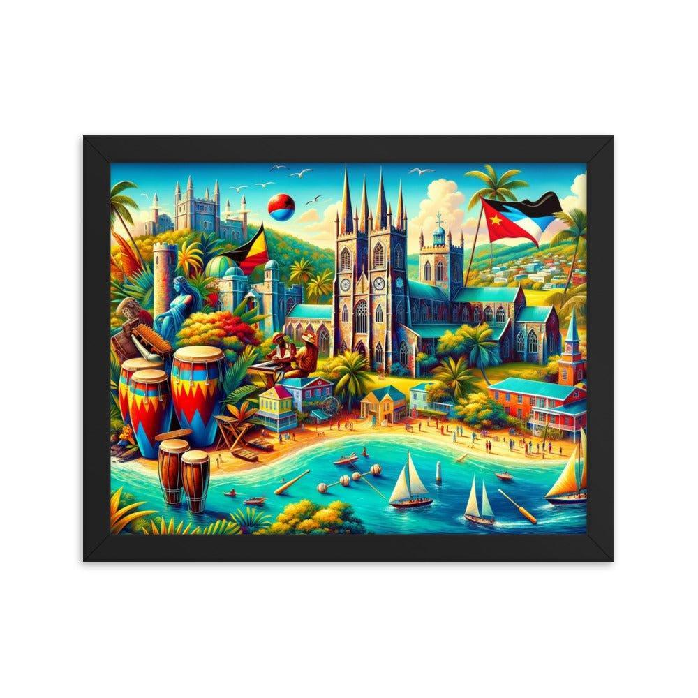 Antigua and Barbuda Tropical Paradise Art Framed Poster - Oh Posters