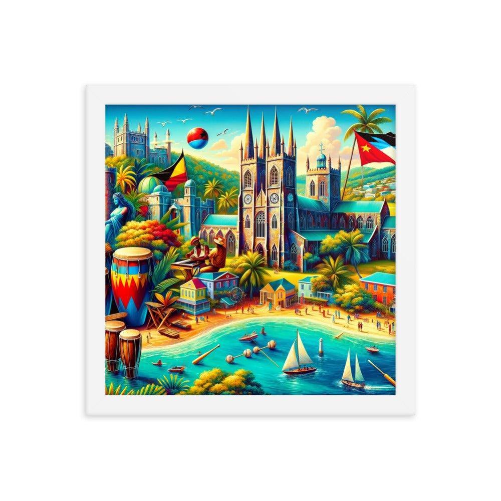 Antigua and Barbuda Tropical Paradise Art Framed Poster - Oh Posters