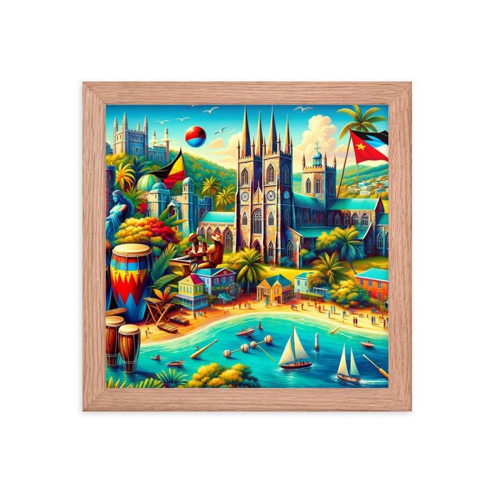 Antigua and Barbuda Tropical Paradise Art Framed Poster - Oh Posters