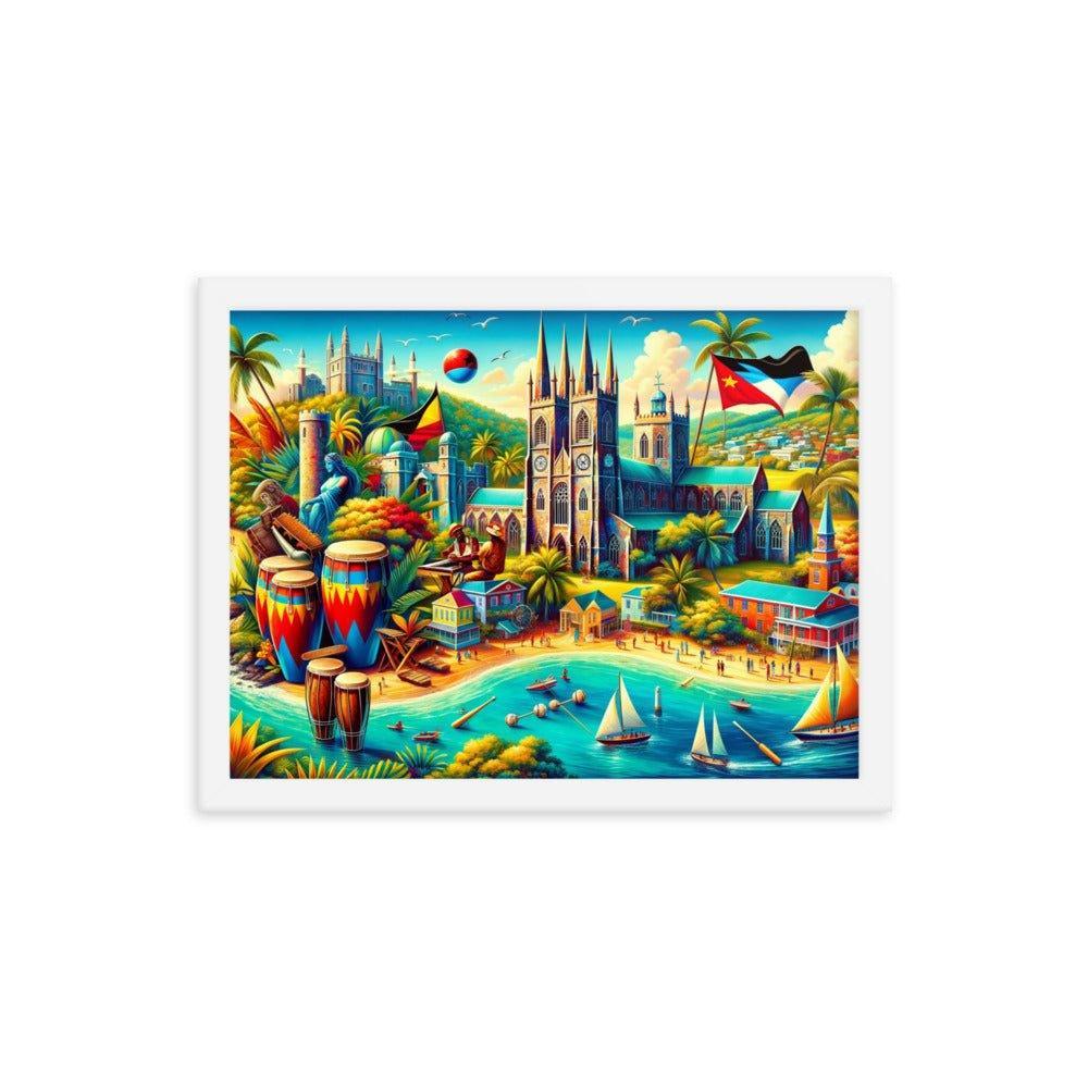 Antigua and Barbuda Tropical Paradise Art Framed Poster - Oh Posters