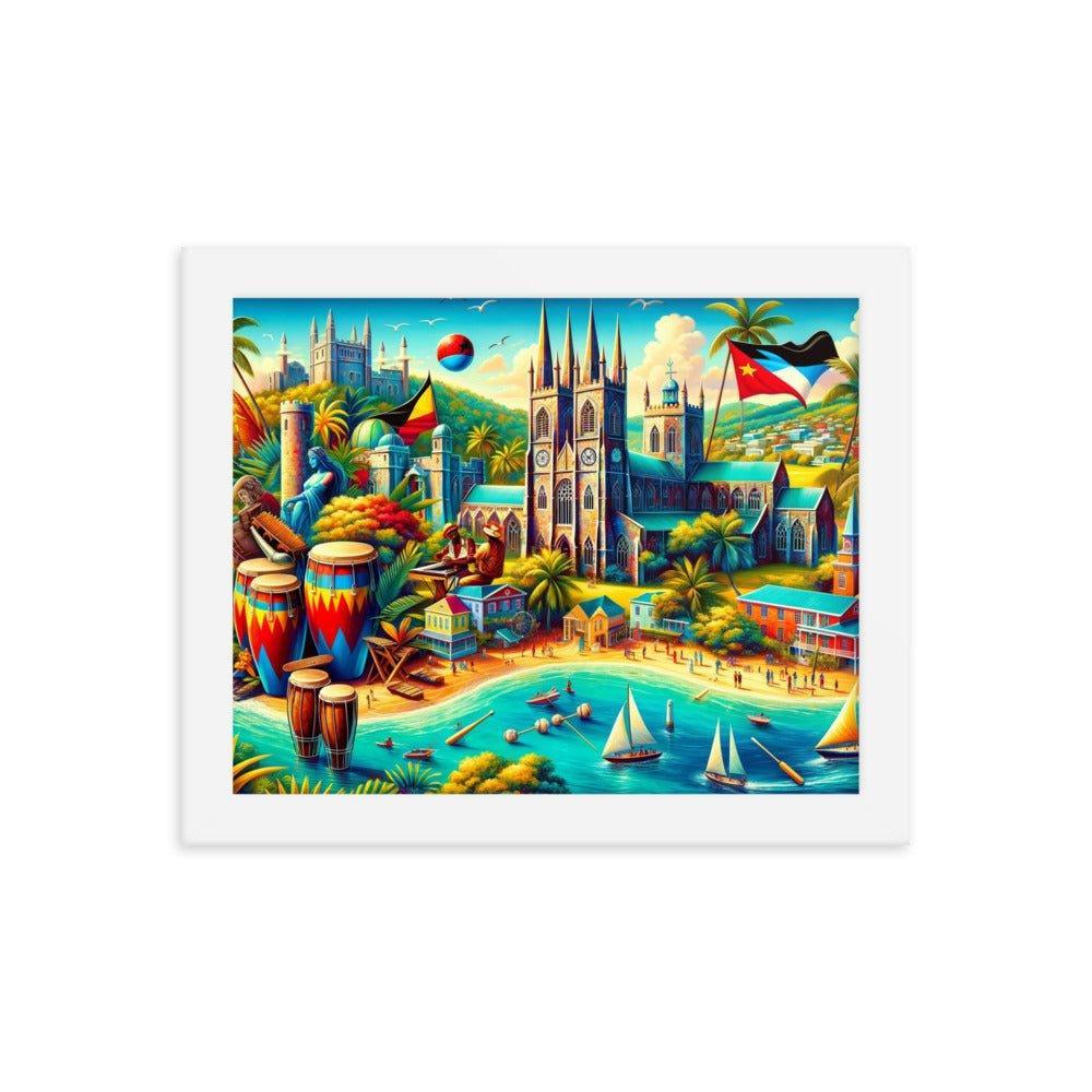 Antigua and Barbuda Tropical Paradise Art Framed Poster - Oh Posters