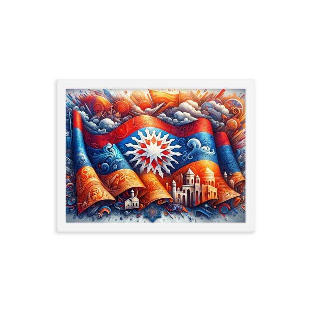 Armenia Flag and Cultural Heritage Vibrant Art Framed Poster - Oh Posters