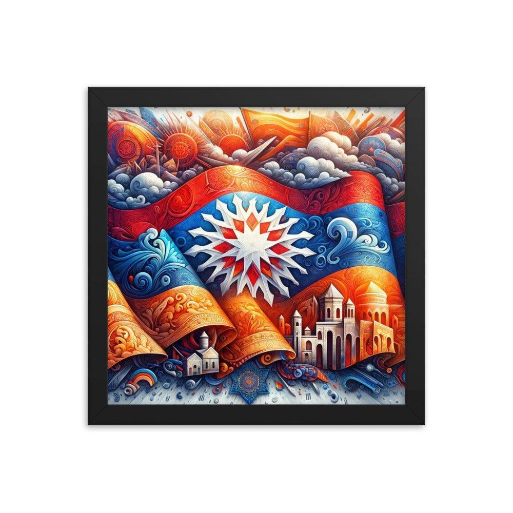 Armenia Flag and Cultural Heritage Vibrant Art Framed Poster - Oh Posters