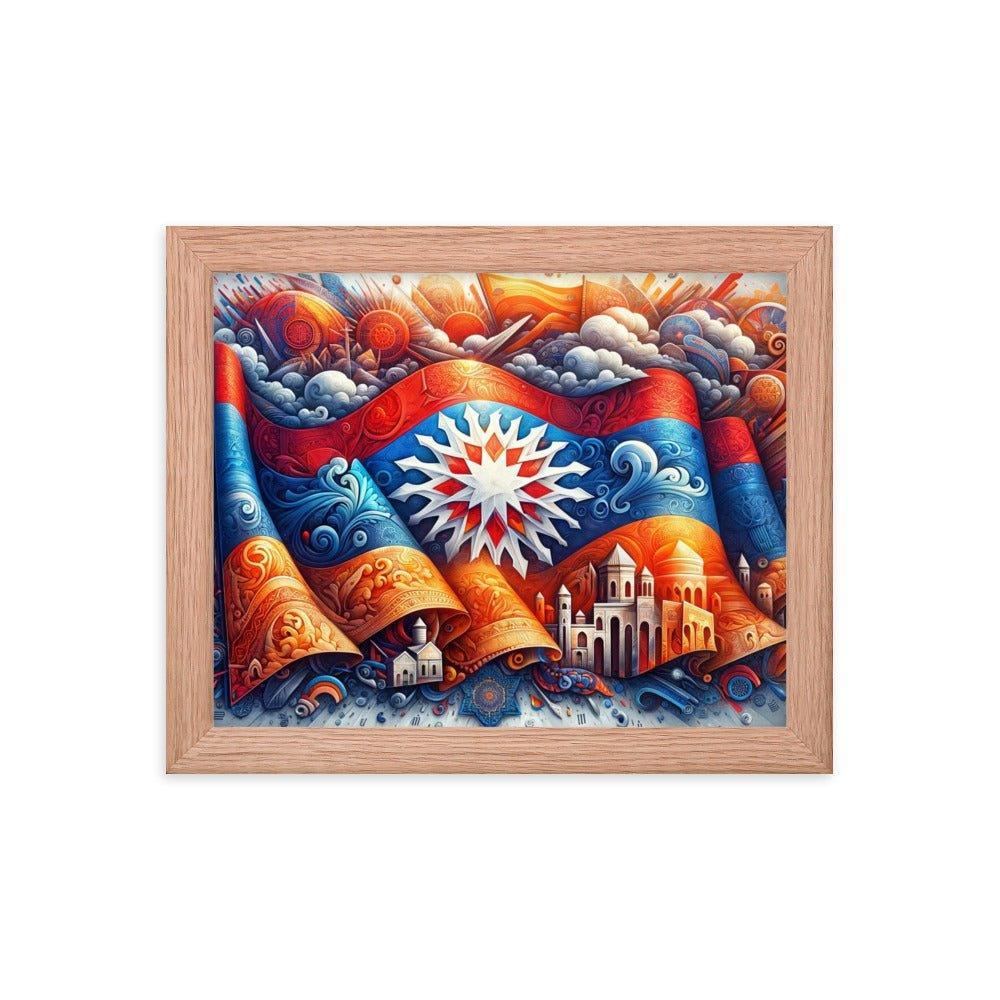 Armenia Flag and Cultural Heritage Vibrant Art Framed Poster - Oh Posters