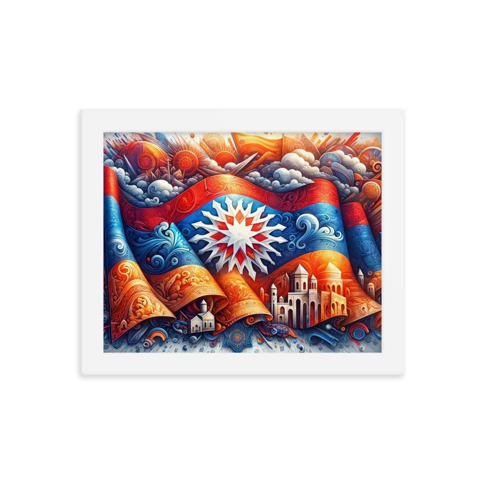 Armenia Flag and Cultural Heritage Vibrant Art Framed Poster - Oh Posters