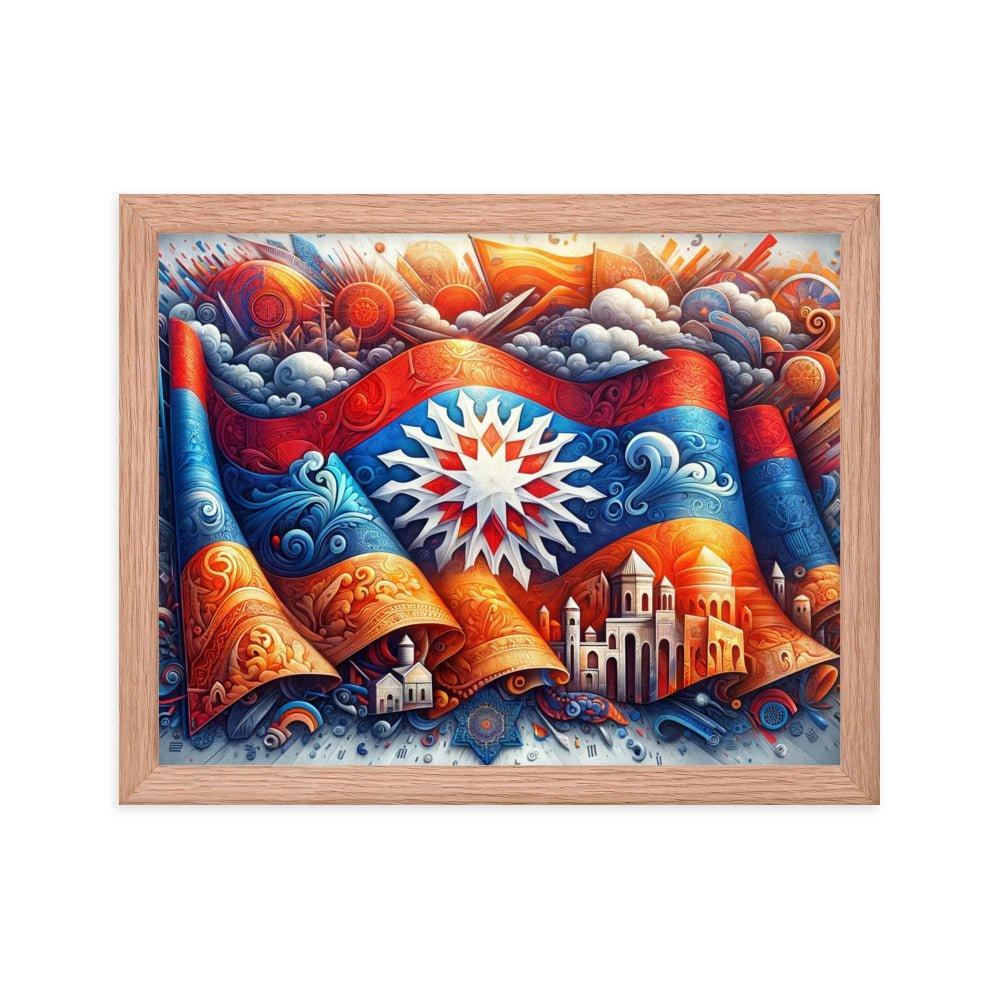 Armenia Flag and Cultural Heritage Vibrant Art Framed Poster - Oh Posters