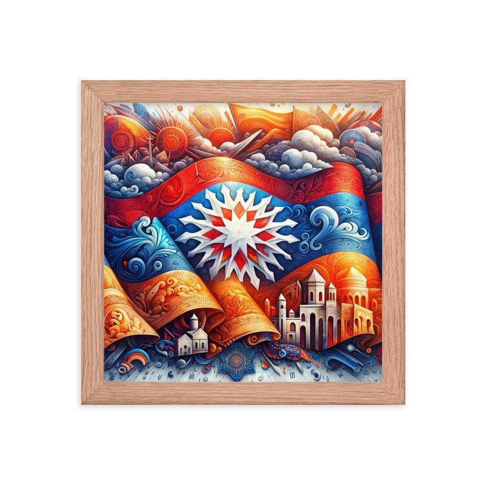 Armenia Flag and Cultural Heritage Vibrant Art Framed Poster - Oh Posters