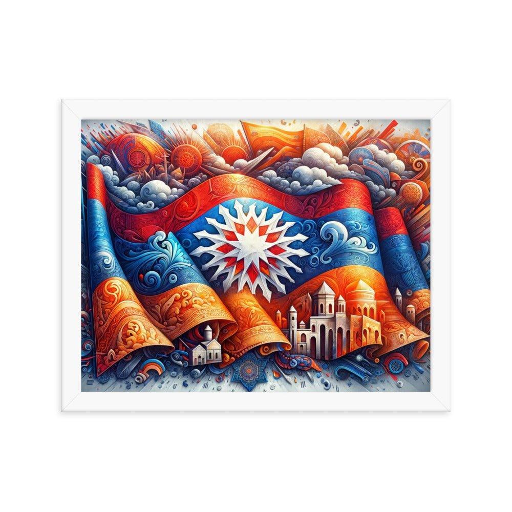 Armenia Flag and Cultural Heritage Vibrant Art Framed Poster - Oh Posters