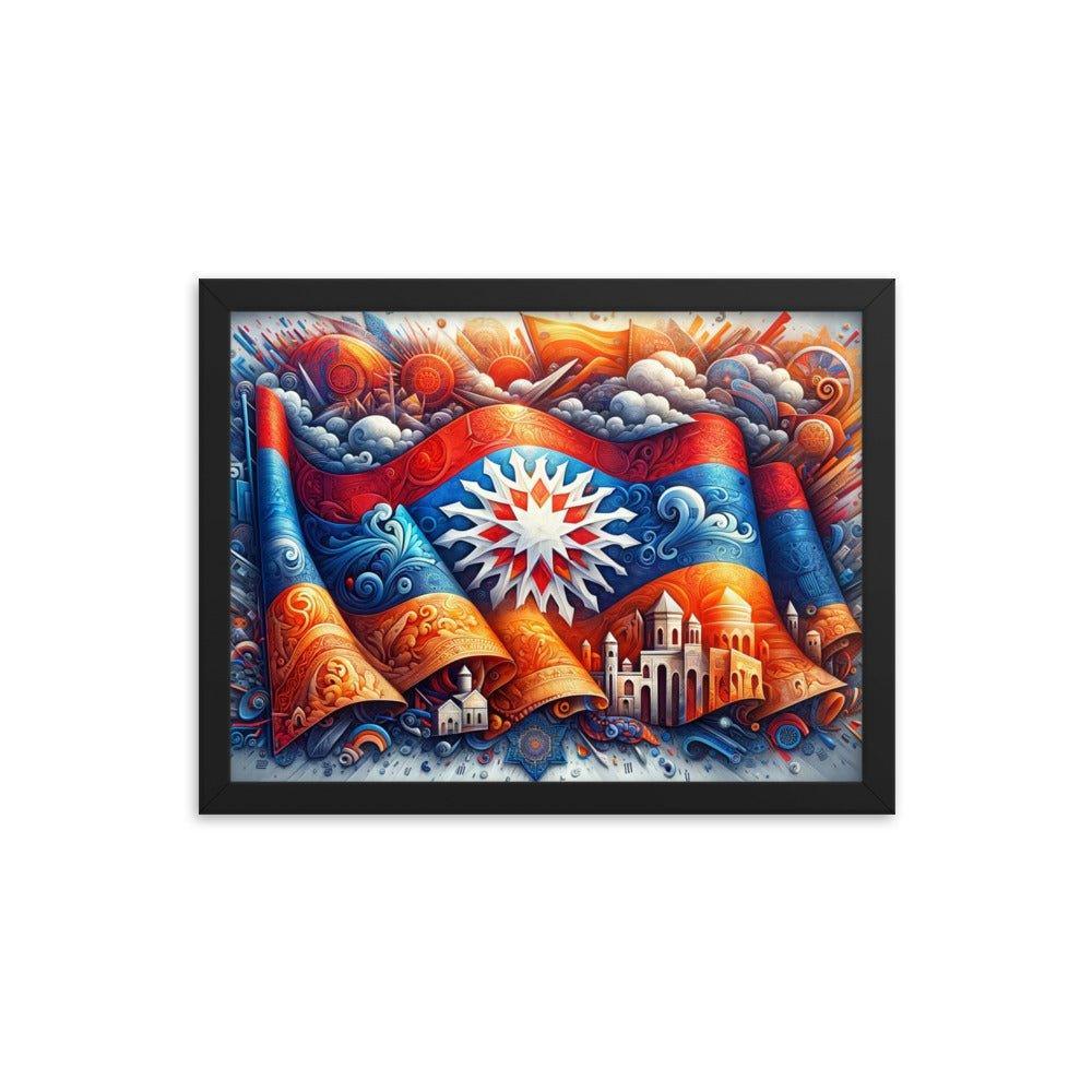 Armenia Flag and Cultural Heritage Vibrant Art Framed Poster - Oh Posters