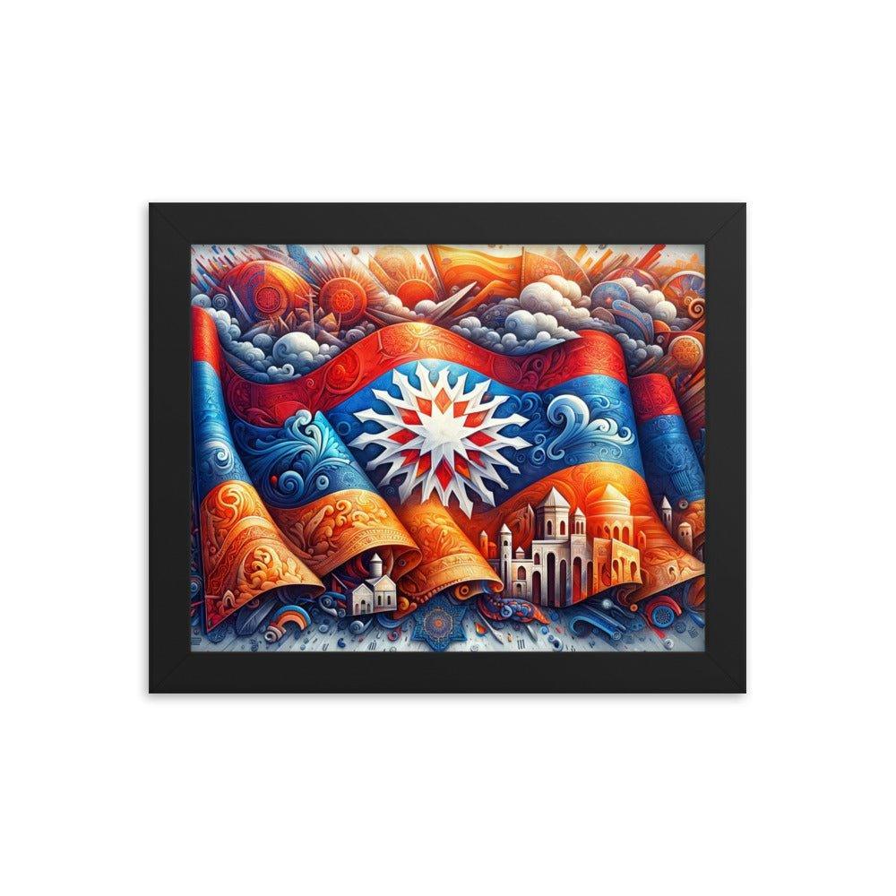 Armenia Flag and Cultural Heritage Vibrant Art Framed Poster - Oh Posters