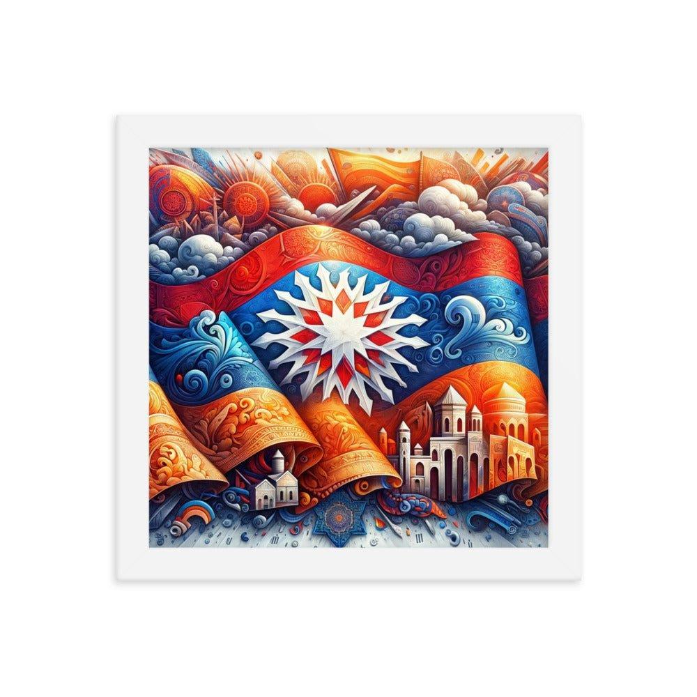 Armenia Flag and Cultural Heritage Vibrant Art Framed Poster - Oh Posters