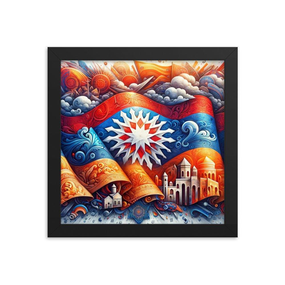 Armenia Flag and Cultural Heritage Vibrant Art Framed Poster - Oh Posters