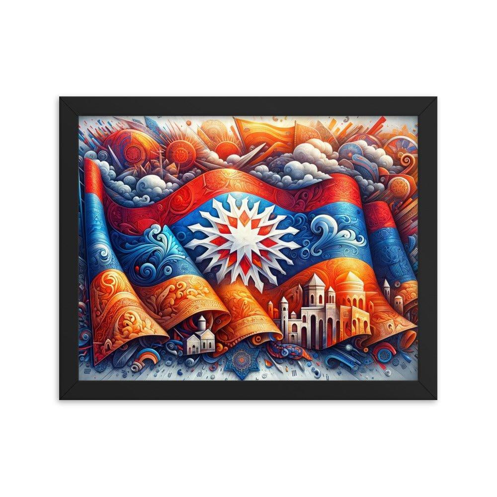 Armenia Flag and Cultural Heritage Vibrant Art Framed Poster - Oh Posters