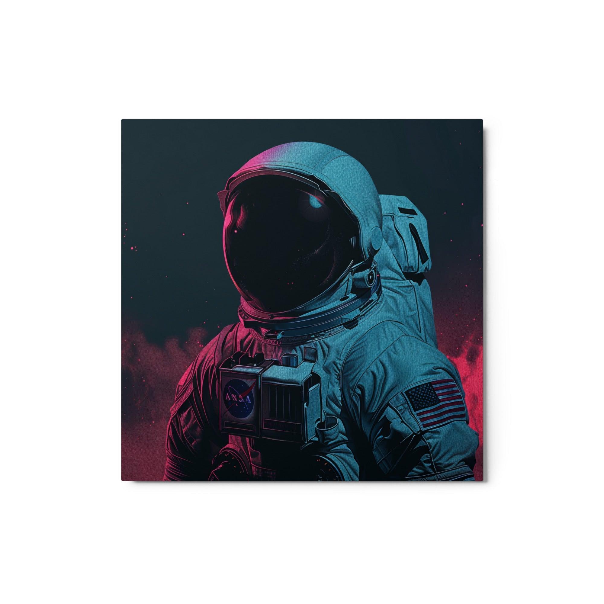 Astronaut Space Exploration Futuristic Sci-Fi Art Metal Poster - Oh Posters