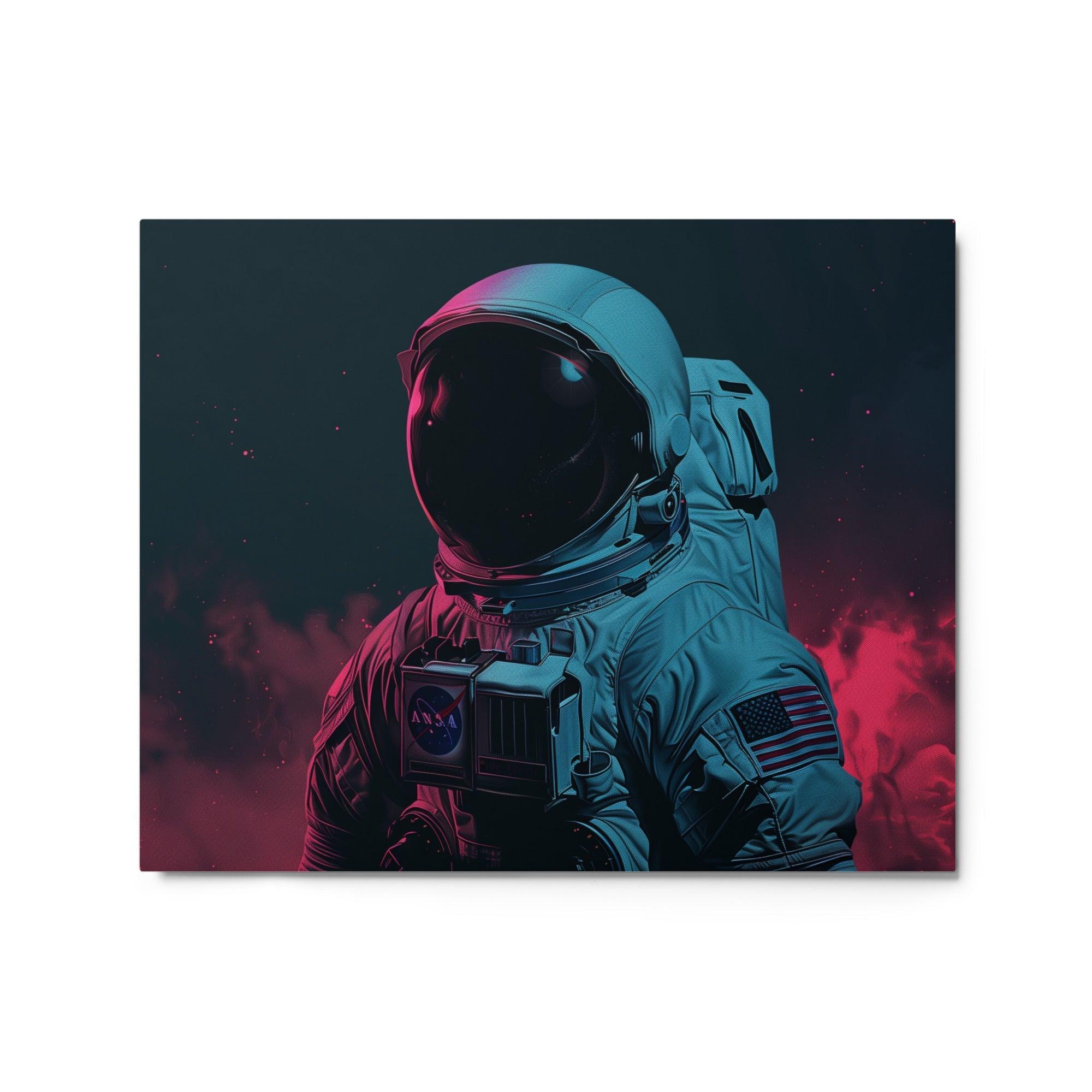 Astronaut Space Exploration Futuristic Sci-Fi Art Metal Poster - Oh Posters